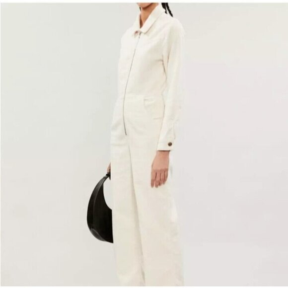 Reformation Aaron corduroy jumpsuit in bone Size 12 - Picture 10 of 16